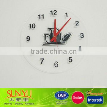 China Factory Professional Custom Clear Acrylic Wall Clock