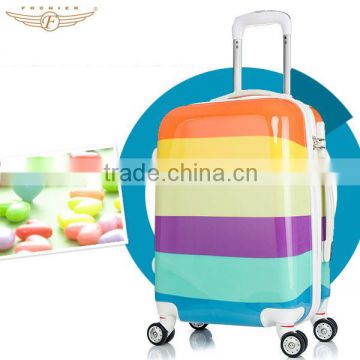 2015 unique colorful print carry on luggage