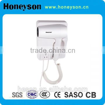 1200W Hotel guest room wall-mounted Hair Dryer high quality professional hotel bathroom wall mounting hair dryer