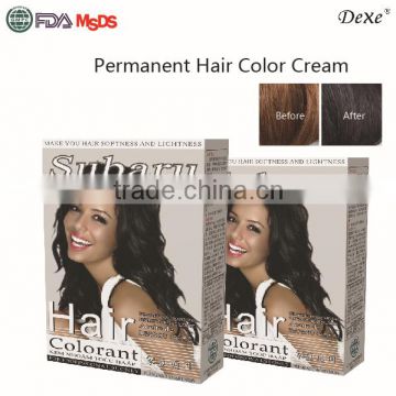 High shine color low ammonia Dexe hair black cream