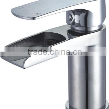 soft square waterfall open spout mono basin tap faucet