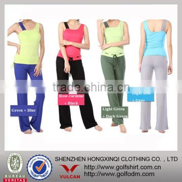 Two-Tone Bright colors Sexy Ladies Fitness Wears