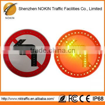 Road safety vehicle mounted LED arrow sign board road construction warning light