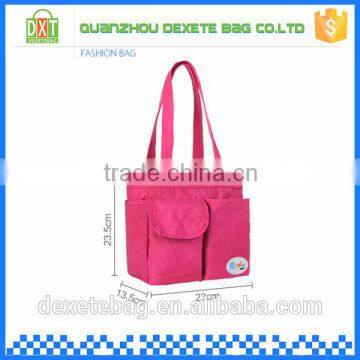 Pink custom outdoor fashion adjust shoulder baby diaper bag