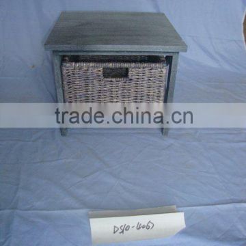 sell grey wooden cabinet with maize drawers