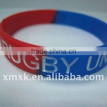 custom 1 inch segmented silicone wristband