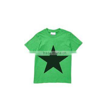custom logo imprinted boys green star t shirt boys33