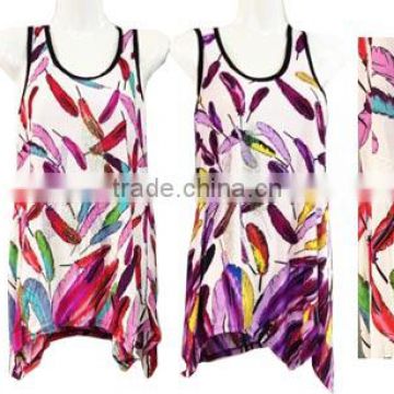 Wholesale Cheap Tank Tops Feather Rhinestone Butterfly Design Shirts 100+ styles in stock