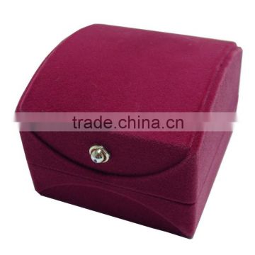 wholesale high quality luxury dark red color ring box