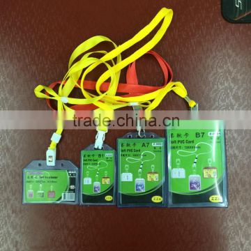 2016 screen print polyester neck cord ID card lanyards with brand logo