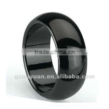 Hot Sell Men and Women black Ceramic Wedding Band Ring, Dome Design Black Ceramic Ring, US Popular Ceramic Ring