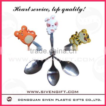 Silicone and soft pvc baby spoon cover