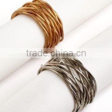 Gold & Black Design Wire Design Napkin Ring Customized Napkin ring