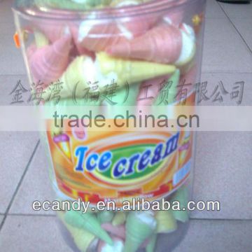Ice cream marshmallows in jar
