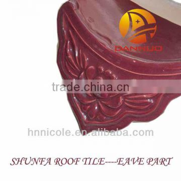 Beautiful Rose color antique Chinese clay roofing tiles