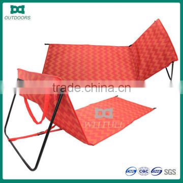 Three in one folding beach mat with backrest