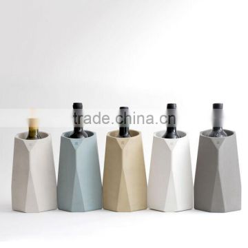 2016 wholesale kitchen accessories Concrete Wine Cooler colorful wine holder