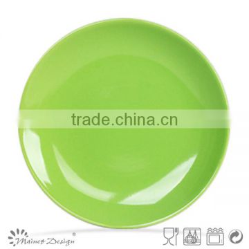 2014 stoneware plate color glaze for promotion whole sale plates
