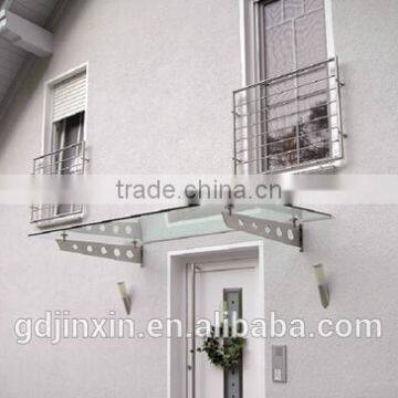 Mordern Samplism Style Glass Canopy Stainless Steel Glass Canopy Fittings