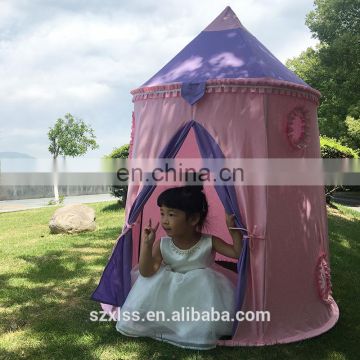 New kids play large outdoor pink color polyester tent