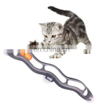 FREE SAMPLE Pet cat toy track sucker toy cat tunnel with ball stick to window educational toy