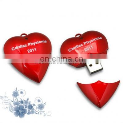 1GB,2GB,4GB,8GB,16GB Red heart USB, heart USB pendrive,plastic heart USB stick