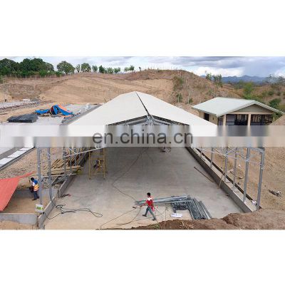 Low price simple poultry house design for layers ready made farm professional pig