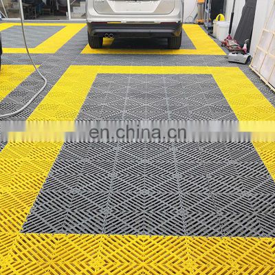 CH Factory Selling Anti-Slip Oil Resistant Eco-Friendly Cheapest Easy To Clean Strength 40*40*4cm Garage Floor Tiles