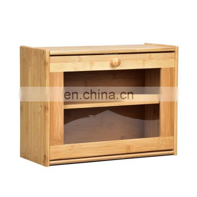 Eco Friendly Multi-purpose Nordic Style Household Fiber Bamboo Bread Storage Box Pantry Organizer Kitchen & Tabletop