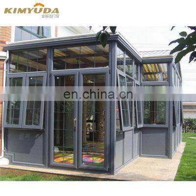 High Quality Conservatory Aluminum Alloy Enclosed Patio Glass House Backyard Unique Sunroom