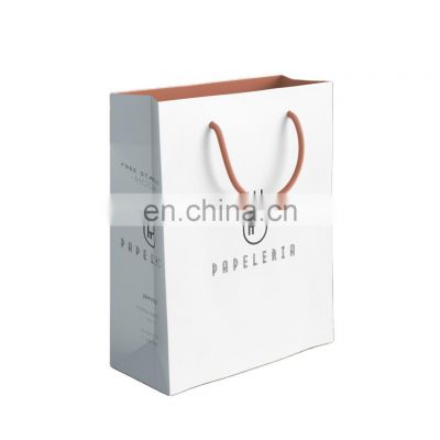Free Samples Manufacturer Customized Printing Logo Standup Custom Art Paper Takeaway Shopping Bag With Handle For Clothes Shoes