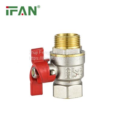 IFAN 1/2 Inch Threaded Brass Ball Valve Forged 2 Way Brass Valves for Cold and Hot Water