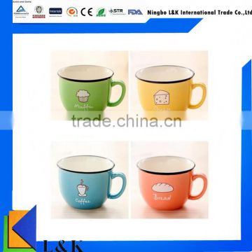bulk ceramic coffee cup/custom logo ceramic cup/ceramic tea cup