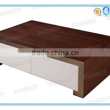 New Design Wooden Furniture modern living room walnut coffee table SK1314A