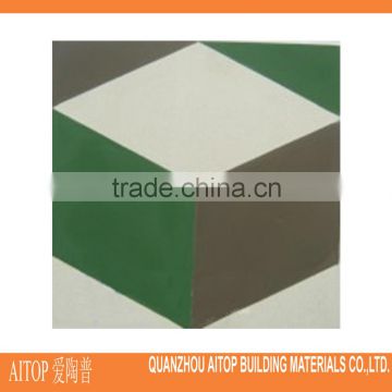 Green cube texture cement material 3d printing flooring carpet tile vintage design cement tile 20x20cm interior decor cement