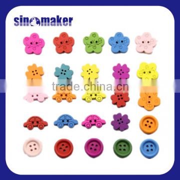 Cute design for DIY carft wooden buttons for girl