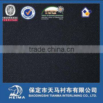 100% Polyester high class twill woven fusible interlining fabric for jacket