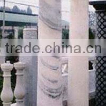 Good quality white marble type natural stone baluster railing for garden