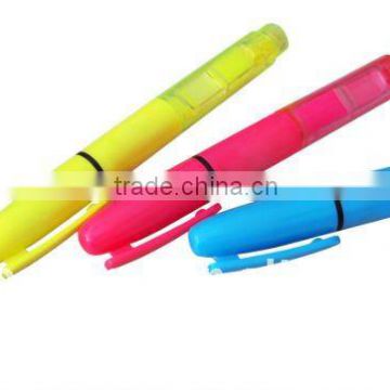 highlighter with sticky strip memo promotional pen