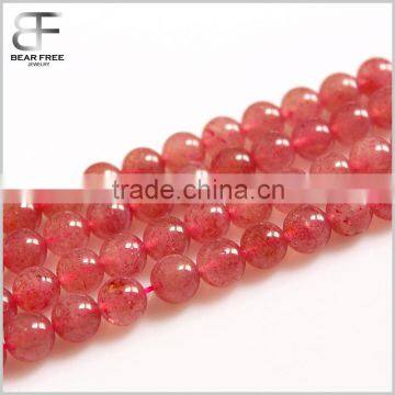 Natural Strawberry Quartz Gemstone 6mm/8mm Round Loose Beads Strand