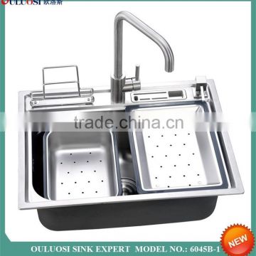 topmount big size single bowl stainless steel kitchen sink with drainer                        
                                                                                Supplier's Choice