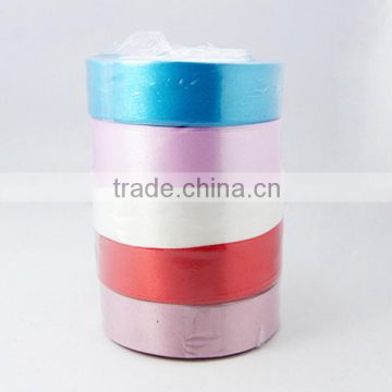 High Quality 8" Satin Ribbons Double Face Wired Ribbons, 25yards/rolll, 5rolls/pack(SRIB-RC25mmY)
