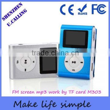 Gift Promotion 1.1inch Screen FM Mp3 Mp4 Player, Support Multi-language Mp3 Player