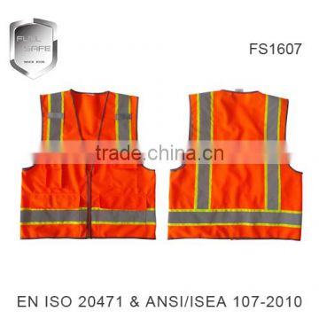 wholesalers zipper traffic safety vest