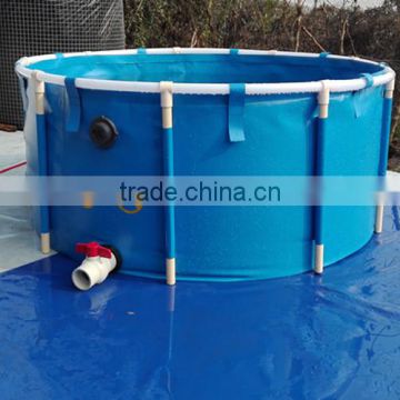 Flexible and foldable PVC tarpaulin circle or rectangular fish breeding tank
