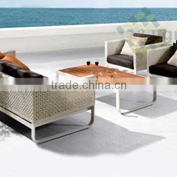 Evergreen Wicker Furniture - New Style Wicker Sofa Set with Wooden Surface