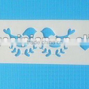 Laser drawing palstic template/bird design stencil