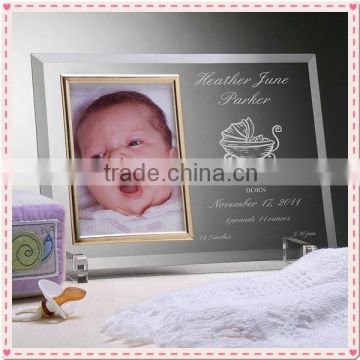 Newborn Glass Baby Photo Frame For Baby Shower Souvenir