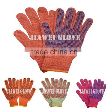 China Manufacturer PVC Coated Cotton Glove PVC Dotted Work Glove