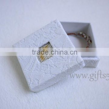 Unique jewelry gift boxes with beaded name plate of F